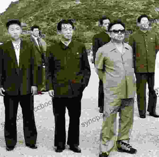 A Black And White Photograph Of A Young Kim Jong Il With His Father, Kim Il Sung. Kim Jong IL (Modern World Leaders)