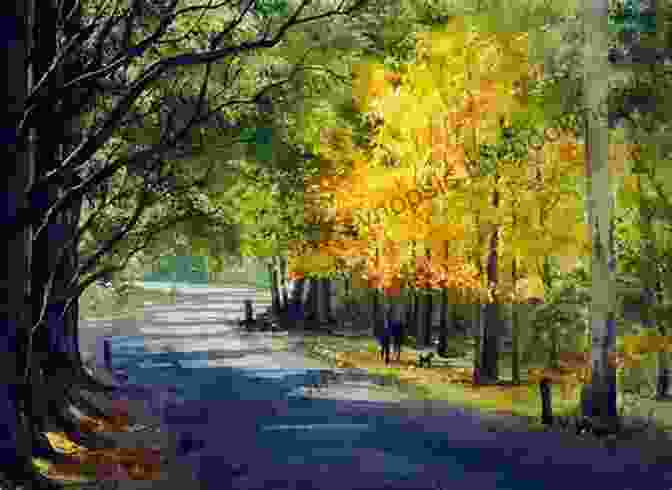 A Breathtaking Watercolor Landscape Painting Featuring Vibrant Autumn Foliage And Distant Mountains Watercolour Landscapes Step By Step (Painting Step By Step)