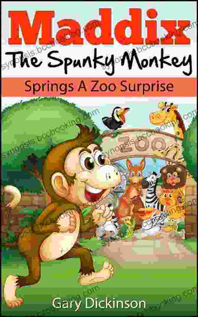 A Charming Illustration Of Maddix The Spunky Monkey Surrounded By A Group Of Animal Friends, Including A Wise Old Owl, A Playful Squirrel, And A Curious Rabbit. Maddix The Spunky Monkey And The Easter Egg Surprise