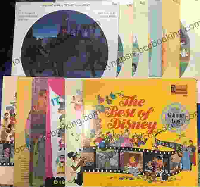 A Collection Of Vintage Disney Vinyl Records Stacked On Top Of Each Other. Vinyl Leaves: Walt Disney World And America