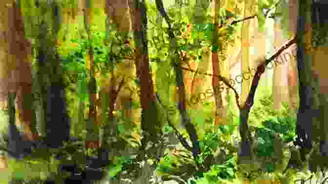 A Meticulous Watercolor Painting Showcasing A Dense Forest With Intricate Details And A Captivating Focal Point Watercolour Landscapes Step By Step (Painting Step By Step)
