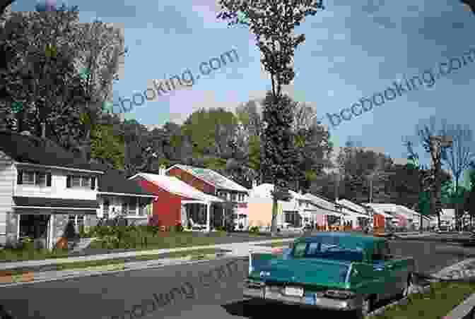 A Nostalgic Image Of A 1950s Suburban Street Lined With Houses And Trees Cold War On Maplewood Street