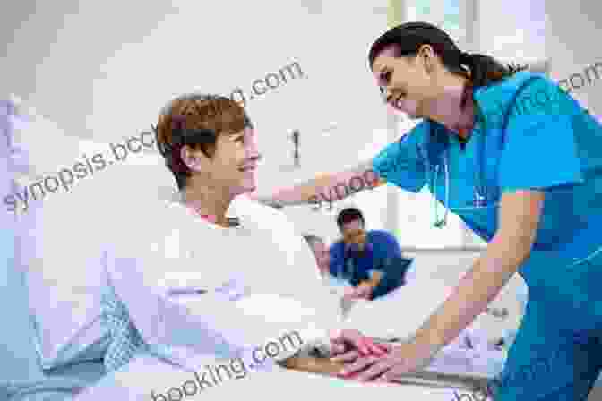 A Nurse Is Comforting A Patient Who Is Sitting On A Hospital Bed. Ethics Issues In Contemporary Nursing E