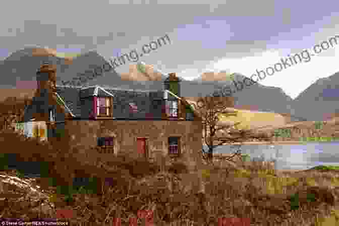 A Panoramic View Of The Serene Scottish Highlands, With A Quaint Cottage Nestled Amidst Rolling Green Hills. A Lone Figure Stands On The Porch, Gazing Out At The Breathtaking Landscape, Their Expression A Mixture Of Curiosity And Determination. Death Of A Green Eyed Monster (A Hamish Macbeth Mystery 34)
