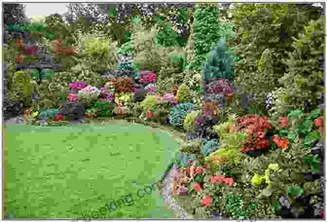 A Vibrant Display Of Lush Plant Life In A Landscaped Garden Expressive Oil Painting: An Open Air Approach To Creative Landscapes