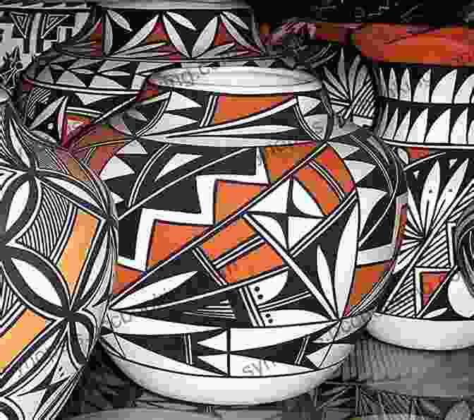 Close Up Of Pueblo Pottery With Painted Designs Depicting A Ceremonial Scene American Indian Design And Decoration (Dover Pictorial Archive)