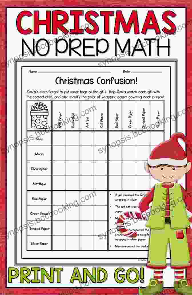 Girl Working On A Christmas Themed Math Worksheet CRAZY CHRISTMAS ACTIVITY BOOK: For Kids