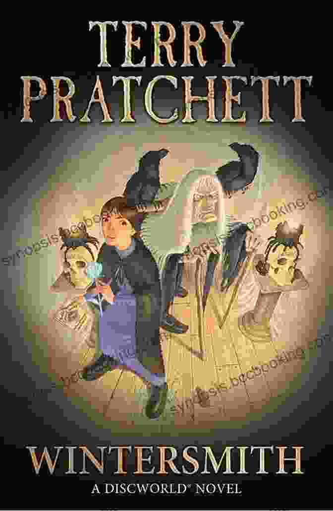 Magical Cover Of Wintersmith Discworld 35 By Terry Pratchett, Depicting A Frosty Landscape With A Tree And A Witch Atop A Broomstick Wintersmith (Discworld 35) Terry Pratchett