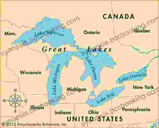 Map Of The Great Lakes Region, Showing Its Location In North America All About The Great Lakes (All About Places)