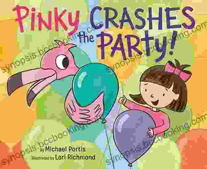 Pinky Crashes The Party Book Cover Featuring A Cute Piglet In A Party Hat Pinky Crashes The Party Michael Portis