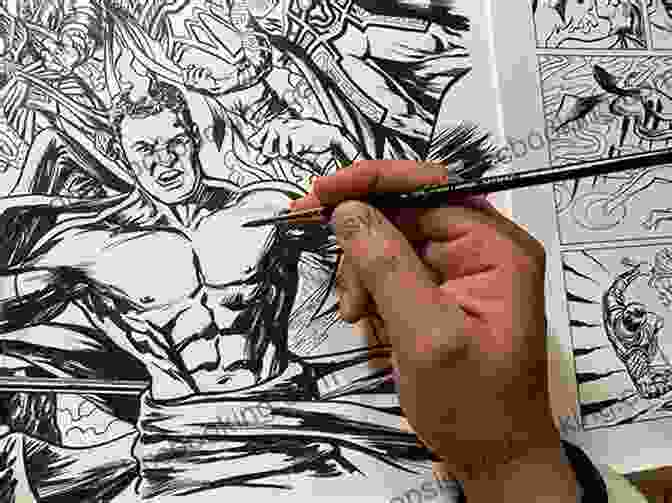 Preview Of Comic Book Page With Detailed Inking And Coloring Techniques Blank Comic : Draw Your Own Awesome Comics 180 Pages Of Cool Fun