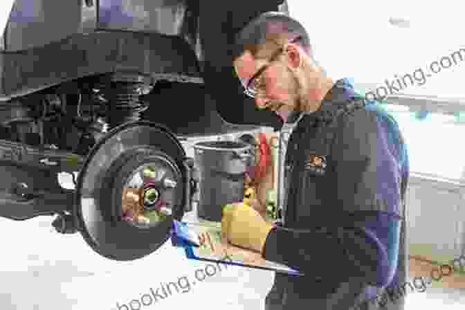 Technician Inspecting Air Brakes Air Brakes Explained Simply: An Updated Step By Step Guide For Truck Bus And RV Drivers To Pass CDL Air Brake Endorsement
