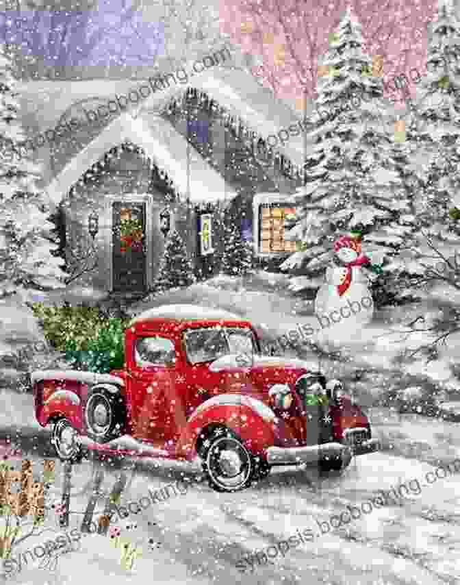 Time That Was: Christmas In Newfoundland Book Cover Featuring A Charming Winter Scene With A Vintage Truck And Christmas Tree A Time That Was: Christmas In Newfoundland