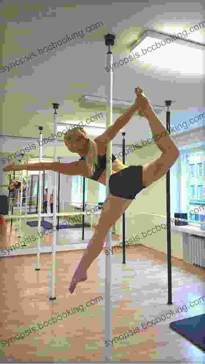 Woman Working On Pole Dance Strength Exercises Learn To Pole Dance: Step By Step Intermediate Pole Moves: Beginner Pole Dancing