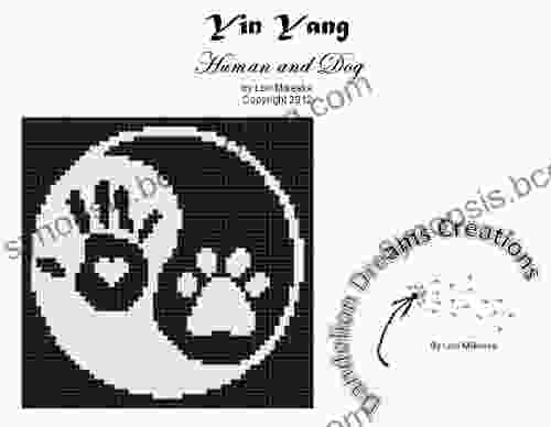 Yin Yang Human/Dog Counted Cross Stitch Pattern